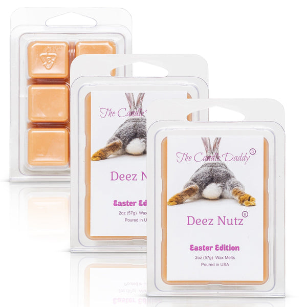Deez Nutz - Easter Edition - Banana Nut Bread Scented - Maximum Scent Wax Cubes/Melts - 1 Pack - 2 Ounces - 6 Cubes - The Candle Daddy
