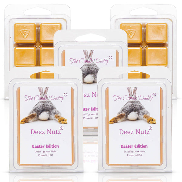 Deez Nutz - Easter Edition - Banana Nut Bread Scented - Maximum Scent Wax Cubes/Melts - 1 Pack - 2 Ounces - 6 Cubes - The Candle Daddy
