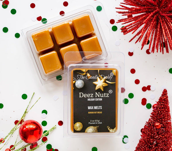 5 Pack - Deez Nutz - Holiday Christmas Edition - Banana Nut Bread Scented Wax Melts - 2 Ounces x 5 Packs = 10 Ounces - The Candle Daddy