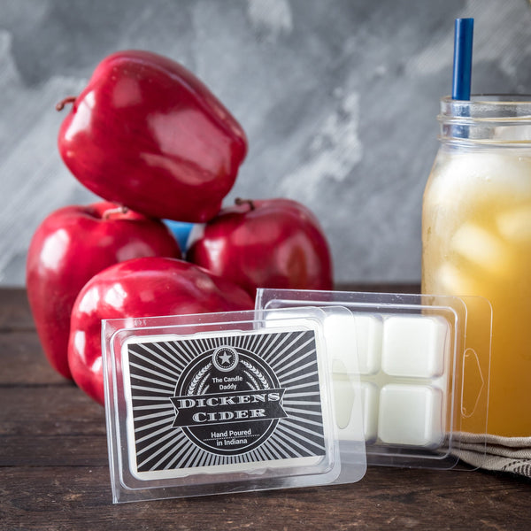 Dickens Cider - Apple Cider Bourbon Scented Wax Melts - 1 Pack - 2 Ounces - 6 Cubes - The Candle Daddy