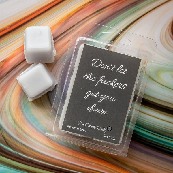 5 Pack - Don't Let the Fuckers Get You Down - Mango & Coconut Scented Melt - 2 Ounces x 5 Packs = 10 Ounces - The Candle Daddy