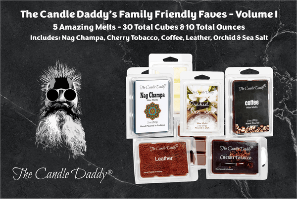 The Candle Daddy's Family Friendly Faves Volume I - 5 Pack of Wax Melts - 30 Total Cubes - 10 Total Ounces - The Candle Daddy