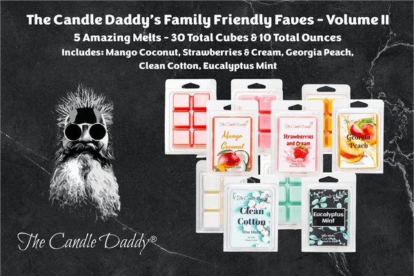 The Candle Daddy's Family Friendly Faves Volume II - 5 Pack of Wax Melts - 30 Total Cubes - 10 Total Ounces - The Candle Daddy