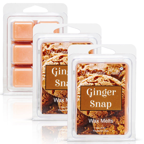 Ginger Snap - Crisp Ginger Cookie Scented Melt- Maximum Scent Wax Cubes/Melts- 1 Pack -2 Ounces- 6 Cubes - The Candle Daddy