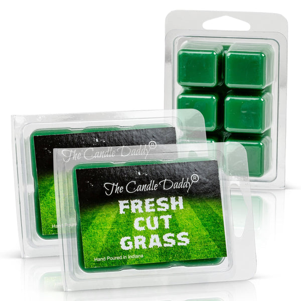 Fresh Cut Grass Scented Wax Melt - 1 Pack - 2 Ounces - 6 Cubes - The Candle Daddy