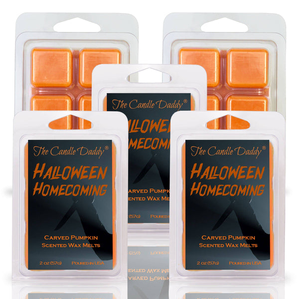 Halloween Homecoming - Craved Pumpkin Scented Horror Movie Wax Melt - 1 Pack - 2 Ounces - 6 Cubes - The Candle Daddy
