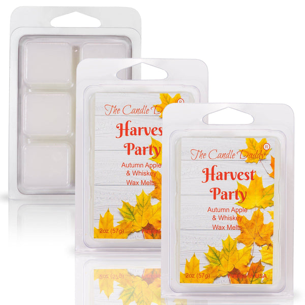 Harvest Party - Autumn Apple and Whiskey Scented Wax Melt - 1 Pack - 2 Ounces - 6 Cubes - The Candle Daddy