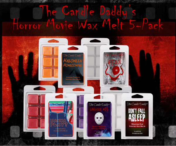 Halloween Horror Movie 5 Pack - 5 Amazingly Spooky Wax Melts - 30 Total Cubes - 10 Total Ounces - The Candle Daddy