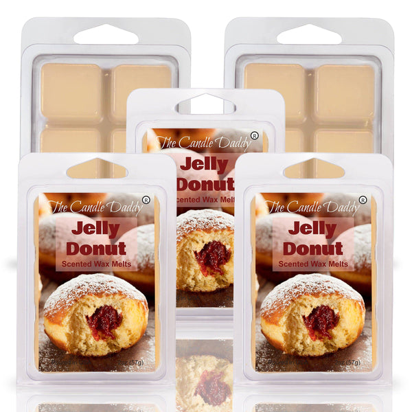 Jelly Donut - Sweet Pastry and Fruit Scented Wax Melt - 1 Pack - 2 Ounces - 6 Cubes - The Candle Daddy