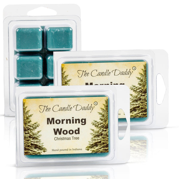 Morning Wood - Blue Spruce Christmas Tree Scented - 1 Pack - 2 Ounces - 6 Cubes - The Candle Daddy