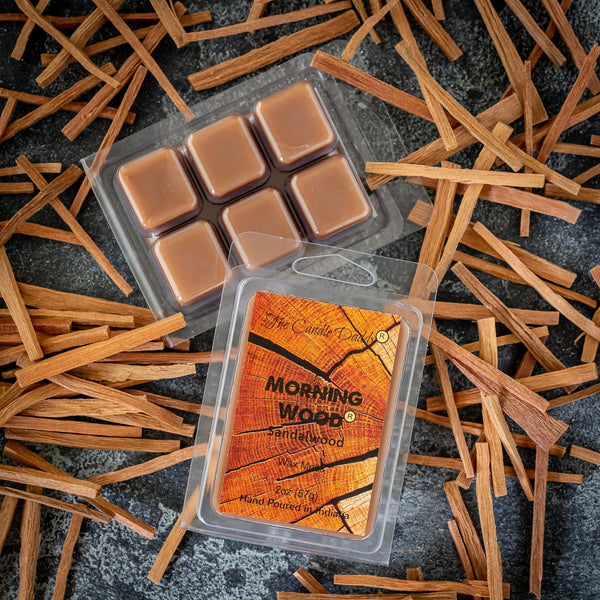 Morning Wood - Sandalwood Scented Wax Melt - 1 Pack - 2 Ounces - 6 Cubes - The Candle Daddy