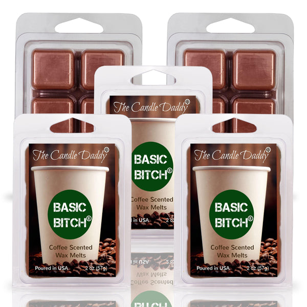 Basic Bitch - Coffee Scented Wax Melt - 1 Pack - 2 Ounces - 6 Cubes - The Candle Daddy