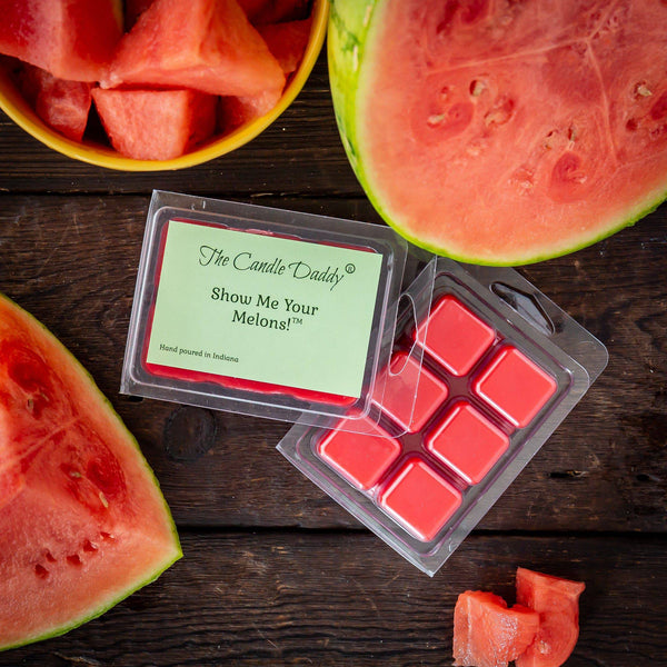 5 Pack - Show Me Your Melons - Watermelon Scented Wax Melt Cubes - 2 Oz x 5 Packs = 10 Ounces - The Candle Daddy