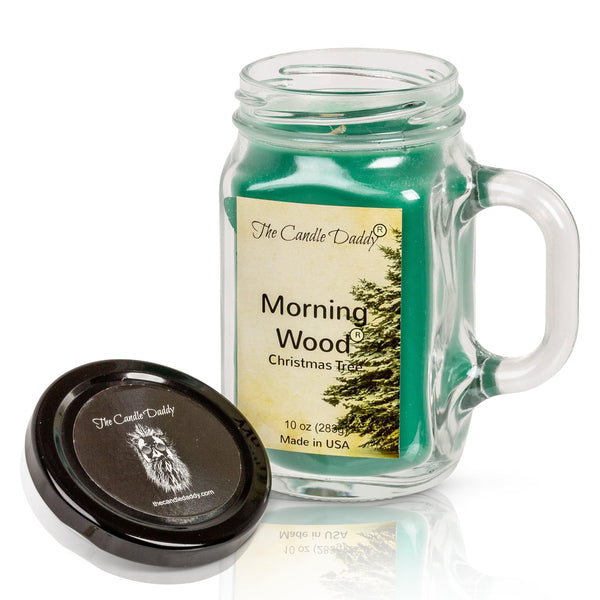 Morning Wood- Christmas Tree Scented Candle- Funny 10 oz- Made in USA - The Candle Daddy