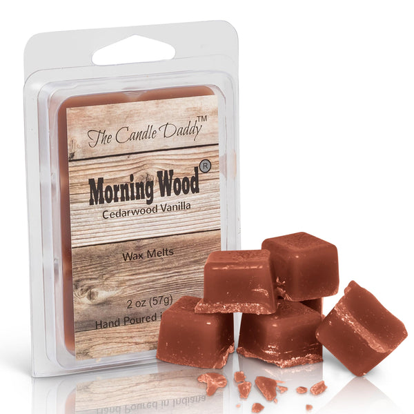 Morning Wood - Cedarwood Vanilla Scented Wax Melt - 1 Pack - 2 Ounces - 6 Cubes - The Candle Daddy