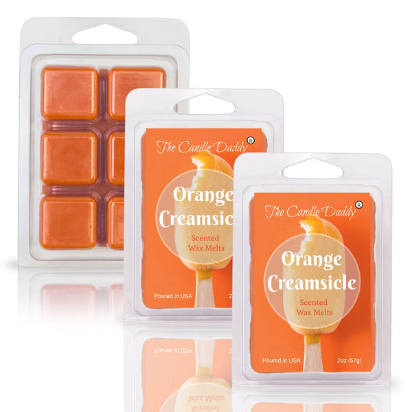 Orange Creamsicle - Orange and Cream Frozen Treat Scented Wax Melt - 1 Pack - 2 Ounces - 6 Cubes - The Candle Daddy