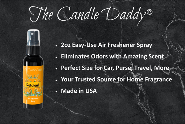 3 Pack - Patchouli Spray - Patchouli Scented - Room/Car Air Freshener Spray – (3) 2 Ounce Spray Bottles - The Candle Daddy
