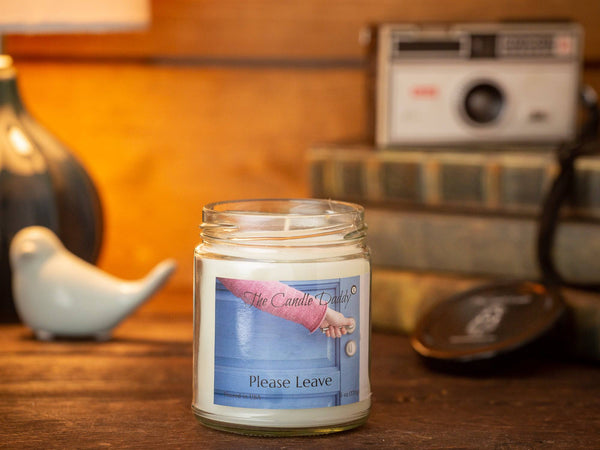 Please Leave... - Last Cup of Coffee Scented 6 Ounce Jar Candle- 40 Hour Burn (color may vary) - The Candle Daddy
