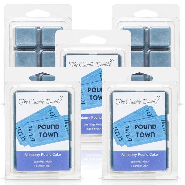 Two Tickets to Pound Town - Blueberry Pound Cake Scented Melt - Maximum Scent Wax Cubes/Melts - 1 Pack - 2 Ounces - 6 Cubes - The Candle Daddy