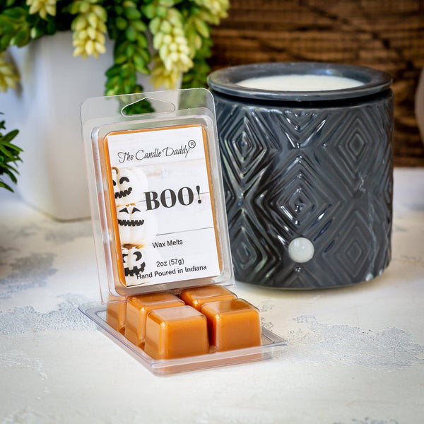 5 Pack - Boo! - Pumpkin Spice Scented Wax Melt Cubes - 2 Oz x 5 Packs = 10 Ounces - The Candle Daddy