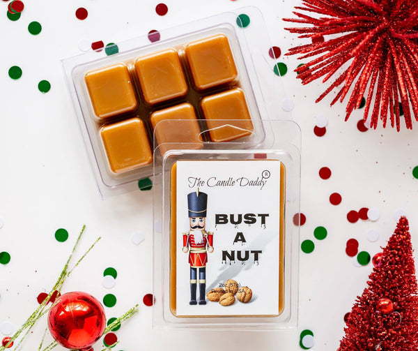 Bust A Nut - Funny Christmas Banana Nut Bread Scented Wax Melt -1 Pack - 2 Ounces - 6 Cubes - The Candle Daddy