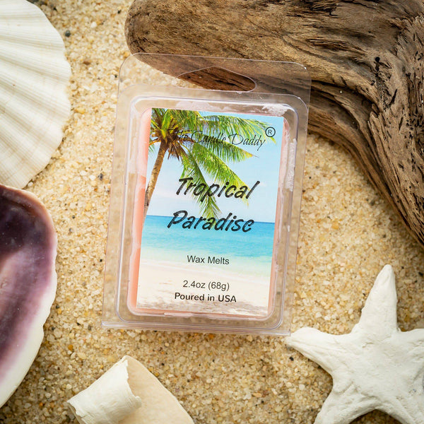 5 Pack - Tropical Paradise Scented Wax Melt Cubes - 2 Oz x 5 Packs = 10 Ounces - The Candle Daddy