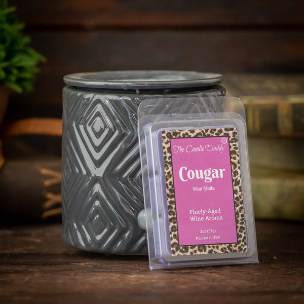 Cougar - Finely Aged Wine Scented Melt - Maximum Scent Wax Cubes/Melts - 1 Pack - 2 Ounces - 6 Cubes - The Candle Daddy