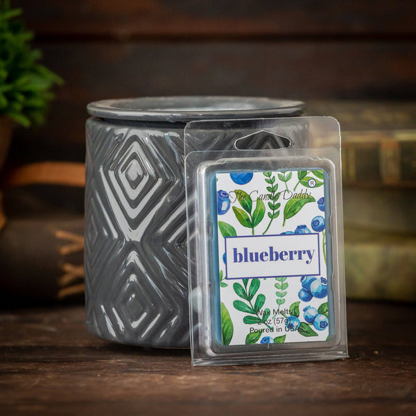 Blueberry - Sweet Blueberry Scented Melt- Maximum Scent Wax Cubes/Melts- 1 Pack -2 Ounces- 6 Cubes - The Candle Daddy