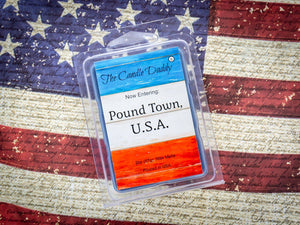 Now Entering: Pound Town, USA - Blueberry Pound Cake Scented Melt - Maximum Scent Wax Cubes/Melts - 1 Pack - 2 Ounces - 6 Cubes - The Candle Daddy
