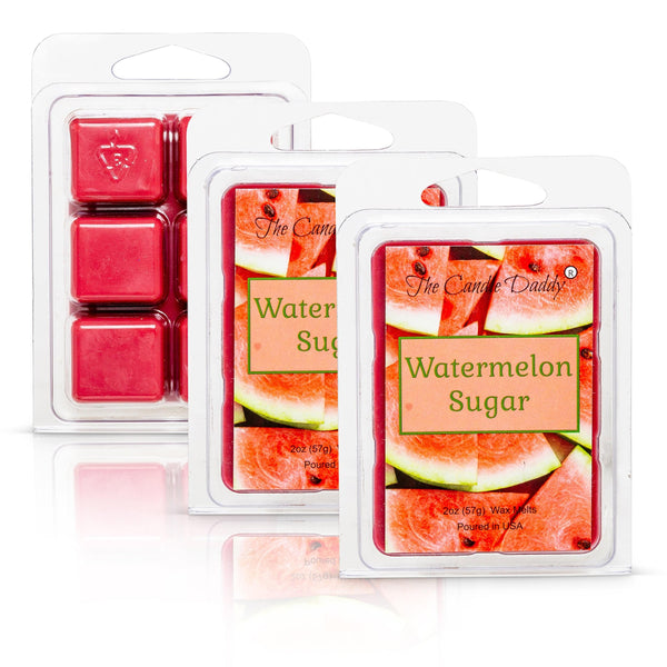 Watermelon Sugar - Juicy Watermelon Scented Melt- Maximum Scent Wax Cubes/Melts- 1 Pack -2 Ounces- 6 Cubes - The Candle Daddy