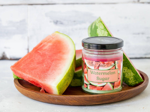 Watermelon Sugar - Juicy Watermelon Scented - Funny Double Pour 6 Oz Jar Candle - 40 Hour Burn Time - The Candle Daddy