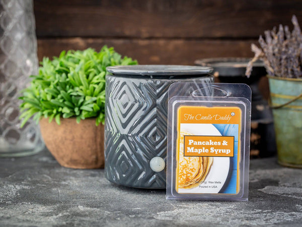 Pancakes & Maple Syrup - Sticky and Sweet Pancake Scented Melt- Maximum Scent Wax Cubes/Melts- 1 Pack -2 Ounces- 6 Cubes - The Candle Daddy