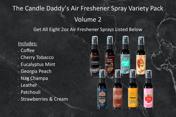 The Candle Daddy's Air Freshener Spray Variety Pack - Volume 2 - 8 Total 2oz Air Freshener Sprays - The Candle Daddy