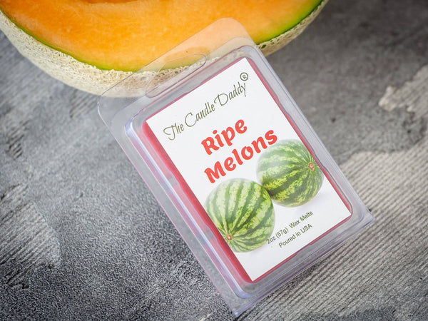 5 Pack - Ripe Melons - Juicy Watermelon Scented Melt - Maximum Scent Wax Cubes/Melts - 2 Ounces x 5 Packs = 10 Ounces - The Candle Daddy