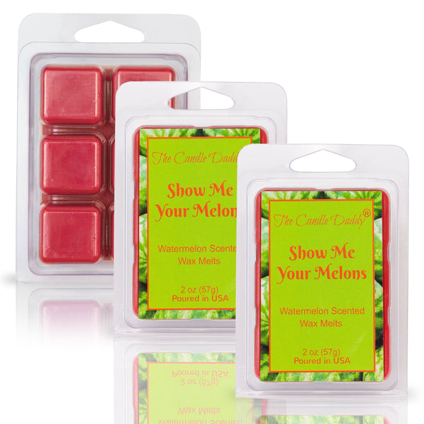 Show Me Your Melons - Ripe Juicy Watermelon Scented Melt - 1 Pack - 2 Ounces - 6 Cubes - The Candle Daddy