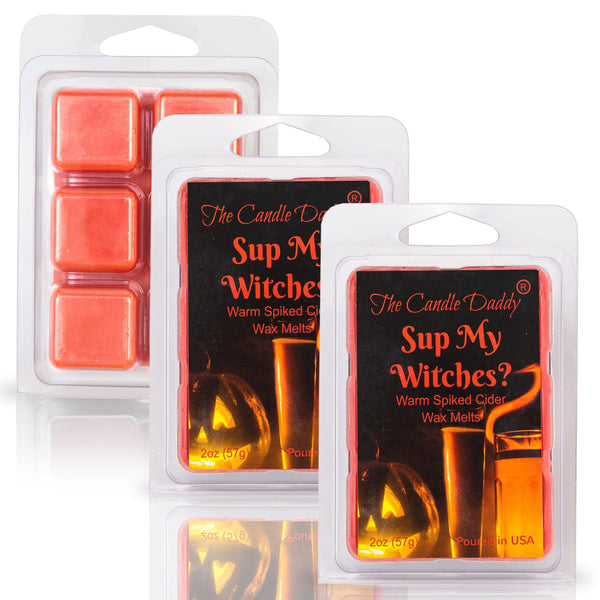 Sup My Witches? - Warm Spiked Cider Scented Wax Melt - 1 Pack - 2 Ounces - 6 Cubes - The Candle Daddy