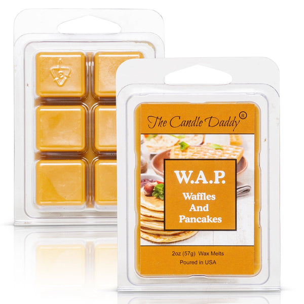 5 Pack - W.A.P. - Waffles and Pancakes - Waffles and Pancakes with Syrup and Butter Scented Melt - Maximum Scent Wax Cubes/Melts - 2 Ounces x 5 Packs = 10 Ounces - The Candle Daddy