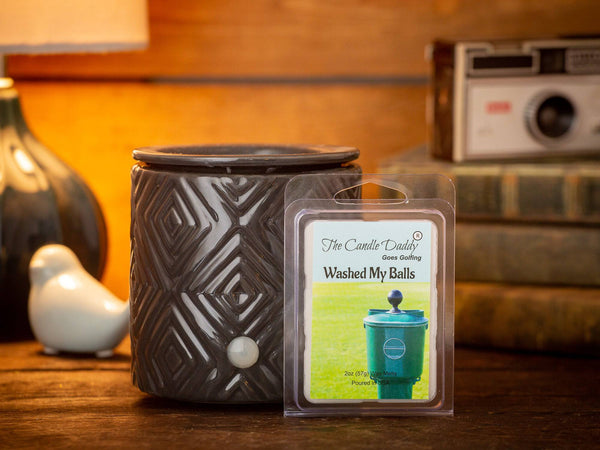 The Candle Daddy Goes Golfing - Washed My Balls - Clean Golf Ball Scented Melt- Maximum Scent Wax Cubes/Melts- 1 Pack -2 Ounces- 6 Cubes - The Candle Daddy