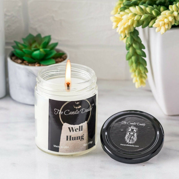 Well Hung- Fresh Linen Scented Candle- 6 Ounce - 40 Hour Burn.