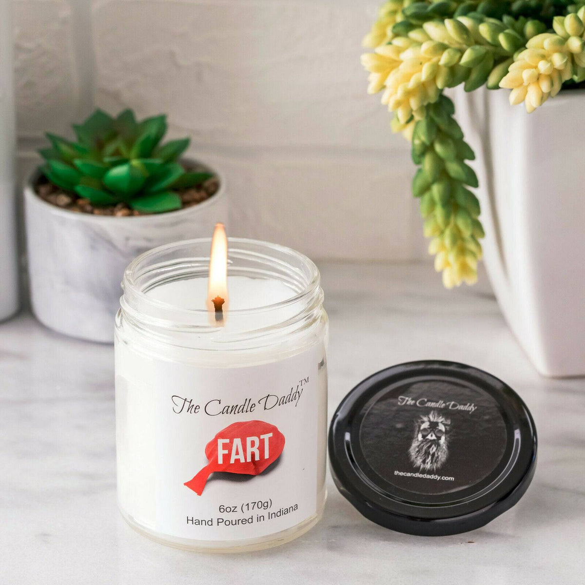 Shart - Terrible Near Shit Scented Candle- Smells Horrible- - Funny 6 oz  Jar Candle- 40 hour burn time
