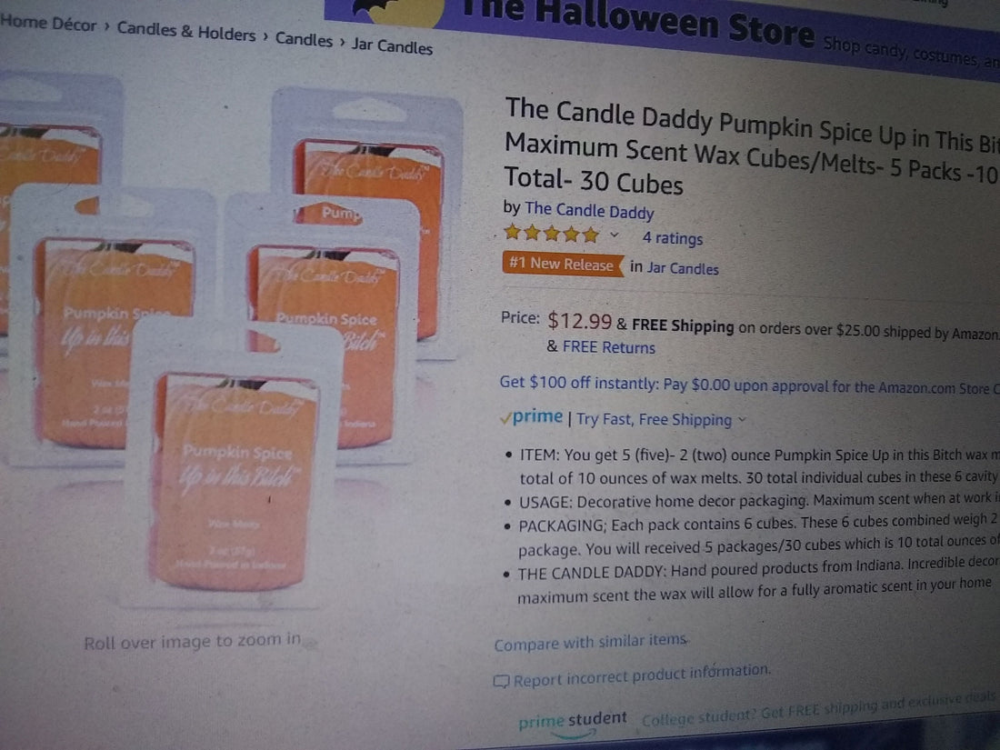 Wow...our Pumpkin Spice up in this Bitch wax melts is the #1 new release on you know where!