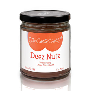 Deez Nutz Valentine's Day Edition - Banana Nut Bread Scented - Funny 6 Oz Jar Candle - 40 Hour Burn Time - The Candle Daddy