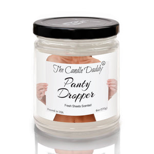 Panty Dropper - Fresh Sheets Scented - Funny 6 Oz Jar Candle - 40 Hour Burn Time - The Candle Daddy