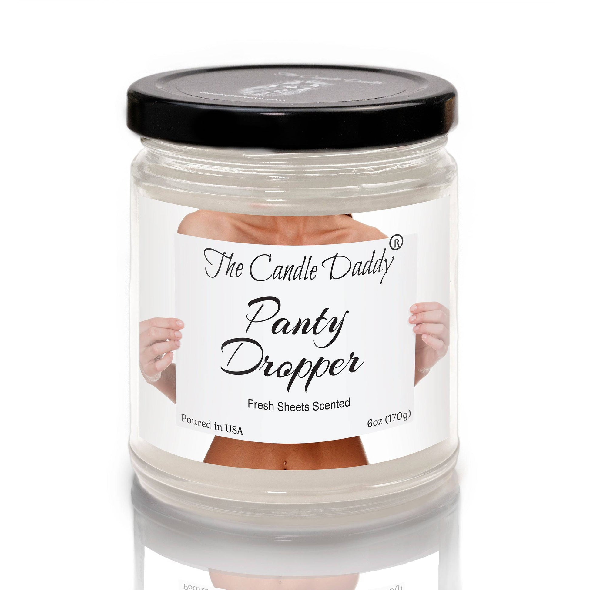 Panty Dropper - Fresh Sheets Scented - Funny 6 Oz Jar Candle - 40 Hour Burn Time - The Candle Daddy