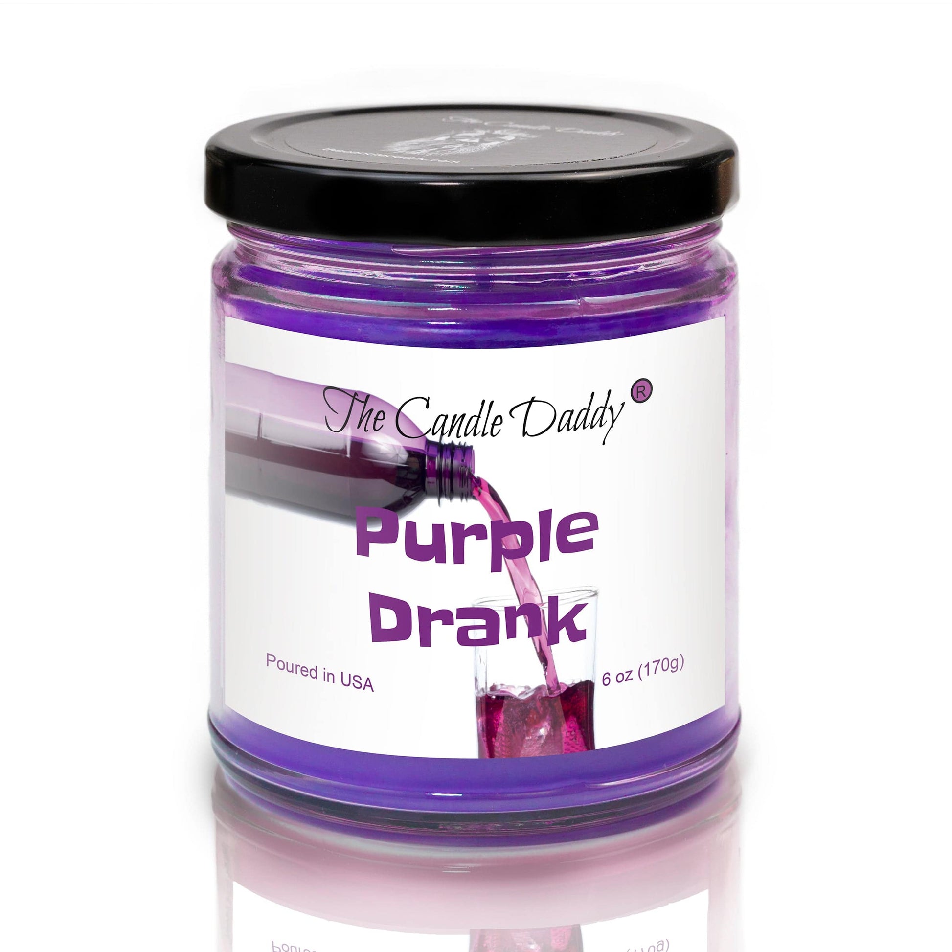 Purple Drank - Grape Soda Scented - Funny 6 Oz Jar Candle - 40 Hour Burn - The Candle Daddy