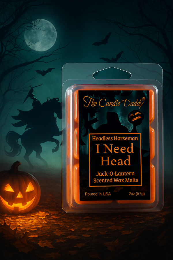 I Need Head - Headless Horseman Halloween - Jack-O-Lantern Scented Wax Melt - 1 Pack - 2 Ounces - 6 Cubes