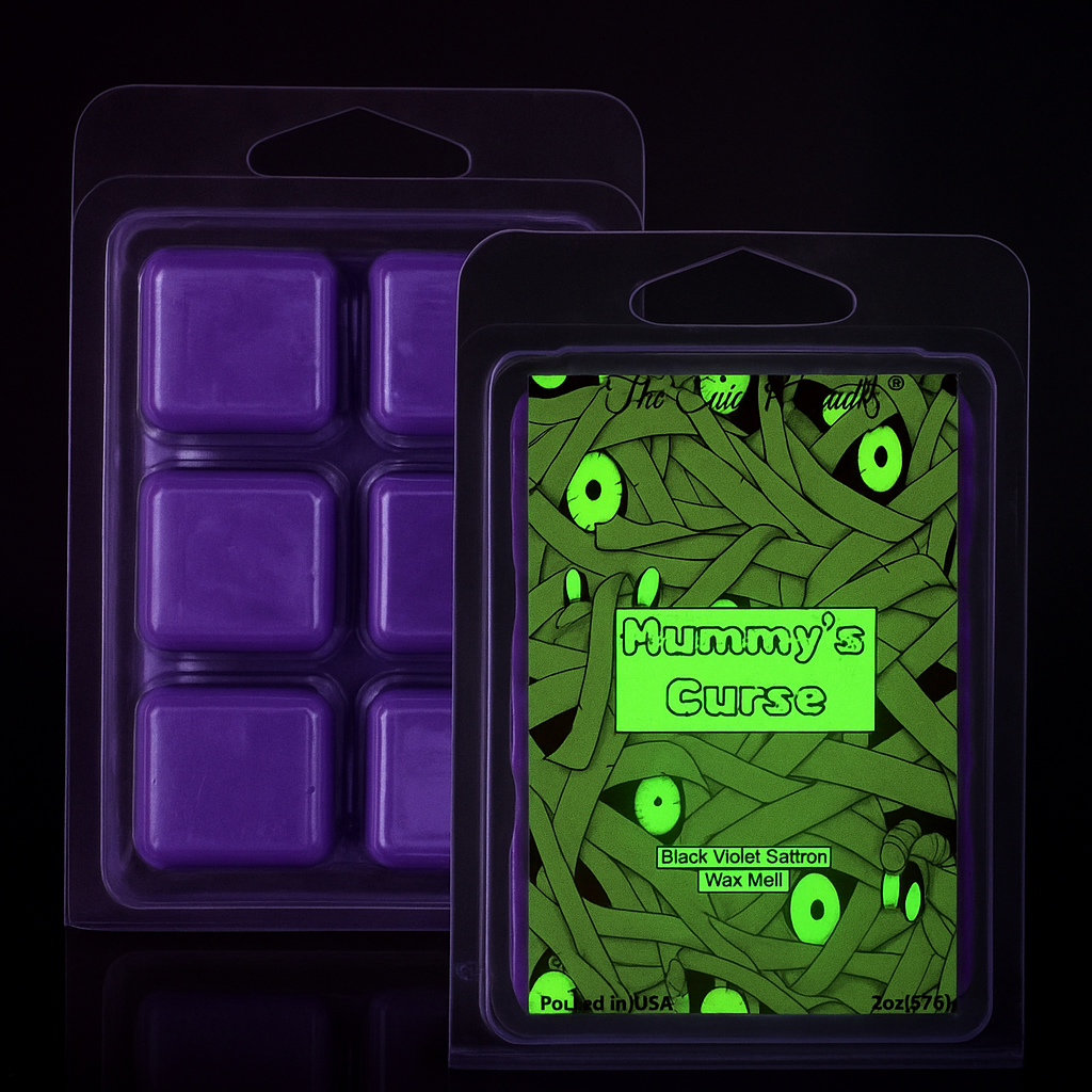 Mummy's Curse - Black Violet Saffron Scented Wax Melt - 1 Pack - 2 Ounces - 6 Cubes