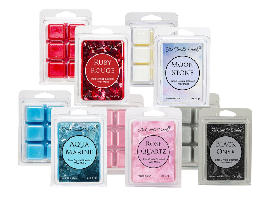 Healing Crystal Collection - 5  Maximum Scented Wax Melts - 5 Pack - 10 Ounces - 30 Total Cubes