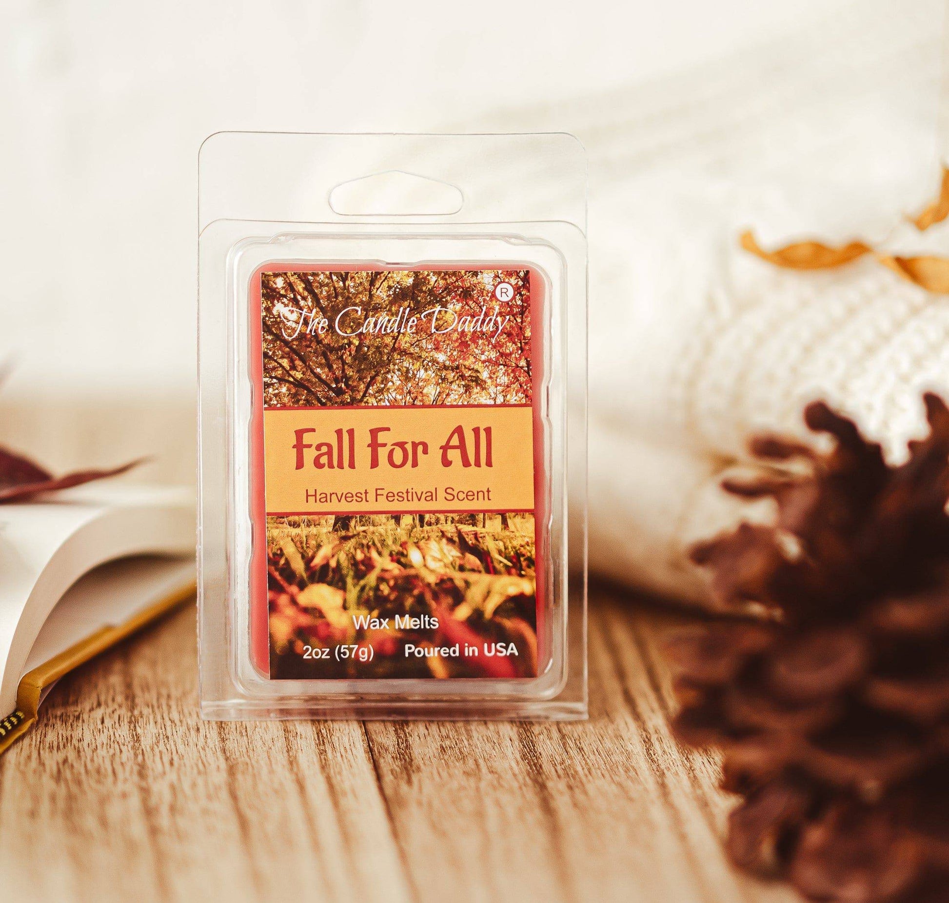 Fall for All - Harvest Festival Scented Melt - 1 Pack - 2 Ounces - 6 Cubes - The Candle Daddy