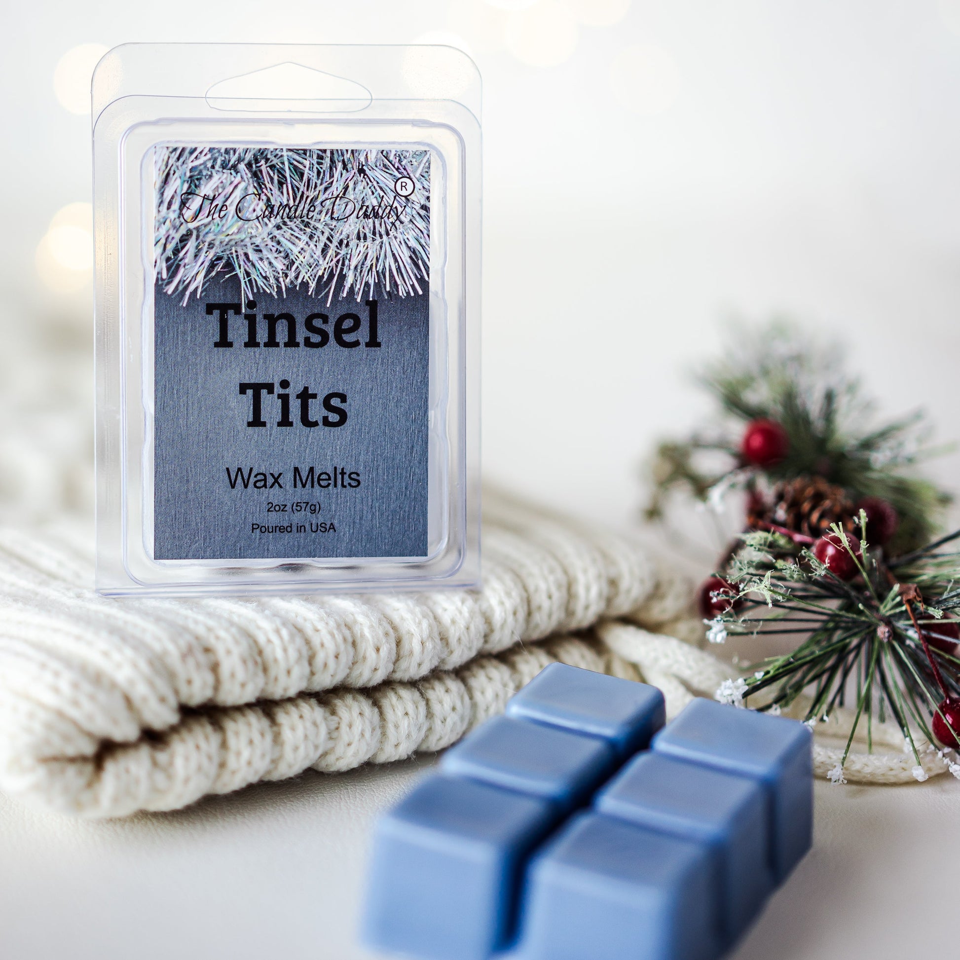 Tinsel Tits - Mountain Top Tease Scented Wax Melt -  1 Pack - 2 Ounces - 6 Cubes - The Candle Daddy